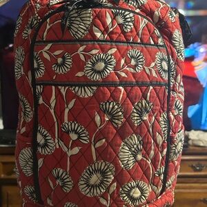Vera Bradley Red Deco Daisy Backpack